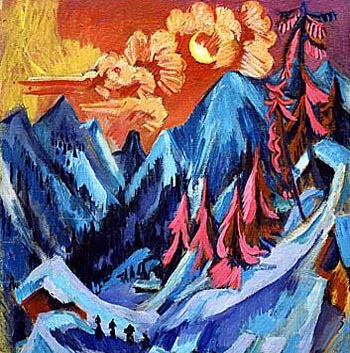 Winter Landscape 1919 - Ernst Kirchner reproduction oil painting