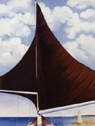 Brown Sail, Wing on Wing, Nassau - Georgia O'Keeffe reproduction oil painting