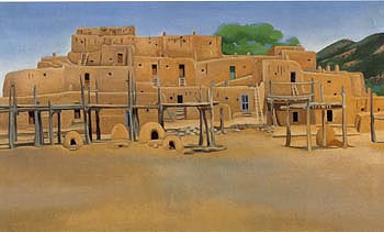 Taos Pueblo 1929 - Georgia O'Keeffe reproduction oil painting
