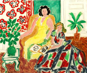 Robe Jaune Et Robe Arlequin 1940 - Henri Matisse reproduction oil painting