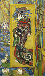 The Courtesan after Eisen 1887 - Vincent van Gogh reproduction oil painting