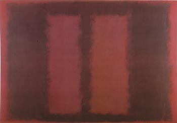 Sketch for Mural 6, Black Over Maroon 1958 - Mark Rothko reproduction oil painting