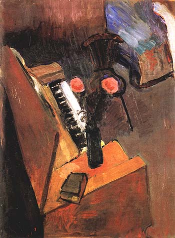 Interior with Harmonium - Henri Matisse reproduction oil painting