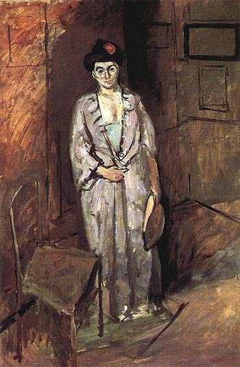 Mme Matisse in a Japanese Robe 1901 - Henri Matisse reproduction oil painting
