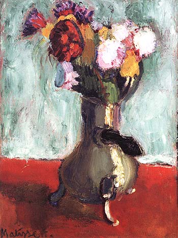 Bouquet of Flowers in a Chocolate Pot 1902 - Henri Matisse reproduction oil painting