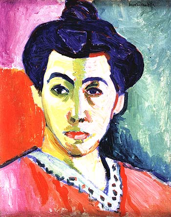 Portrait of Mme Matisse The Green Line 1905 - Henri Matisse reproduction oil painting