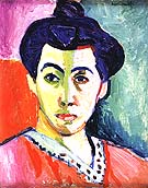 Portrait of Mme Matisse The Green Line 1905 - Henri Matisse reproduction oil painting