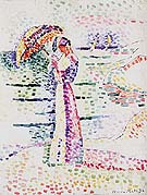 Figure with Parasol 1905 - Henri Matisse reproduction oil painting
