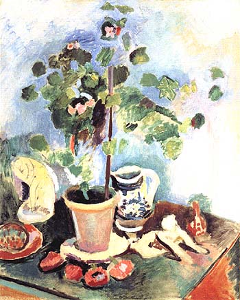 Still Lift with a Geranium 1906 - Henri Matisse reproduction oil painting
