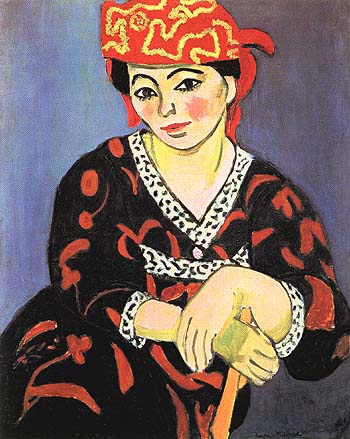 The Red Madras Headdress 1907 - Henri Matisse reproduction oil painting