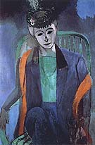 Portrait of Mme Matisse 1913 - Henri Matisse