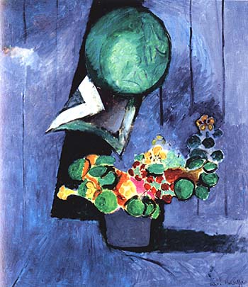 Flowers and Ceramic Plate 1913 - Henri Matisse reproduction oil painting