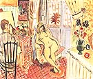 The Painter and His Model Studio Interior 1920 - Henri Matisse reproduction oil painting