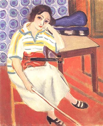 Woman with a Violin 1921 - Henri Matisse reproduction oil painting