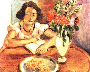 Woman Reading 1922 - Henri Matisse reproduction oil painting