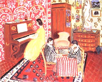 Pianist and Checker Players 1924 - Henri Matisse reproduction oil painting