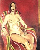 Seated Nude on a Red Backgroud 1925 - Henri Matisse reproduction oil painting