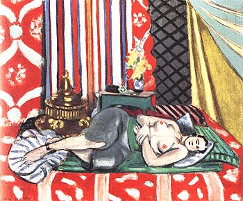 Odalisque with Gray Cuiottes 1926 - Henri Matisse reproduction oil painting