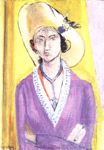 The Yellow Hat - Henri Matisse reproduction oil painting