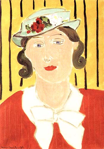 Hat with Roses 1935 - Henri Matisse reproduction oil painting