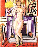 Nude beside a Fireplace 1936 - Henri Matisse reproduction oil painting