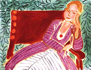 Seated Young Woman in a Persian Dress 1942 - Henri Matisse reproduction oil painting