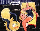 Dancer and Rocaille Armchair on a Black Background 1942 - Henri Matisse reproduction oil painting