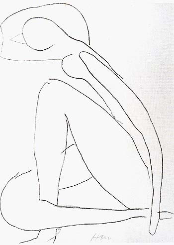 Sketch for the Blue Nude 1952 - Henri Matisse reproduction oil painting