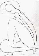 Sketch for the Blue Nude 1952 - Henri Matisse reproduction oil painting