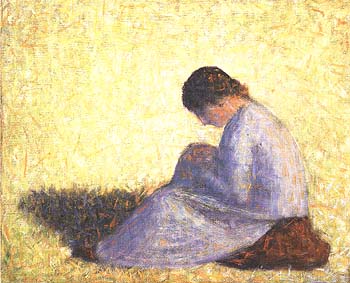 Seated Woman 1883 - Georges Seurat reproduction oil painting