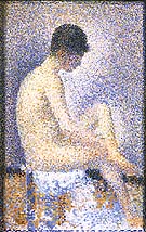 Seated Model, Side View 1887 - Georges Seurat reproduction oil painting