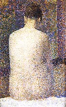 Model, Rear View 1887 - Georges Seurat reproduction oil painting