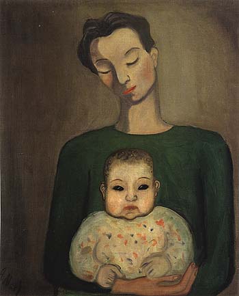 Mother and Child 1930 - bill bloggs reproduction oil painting