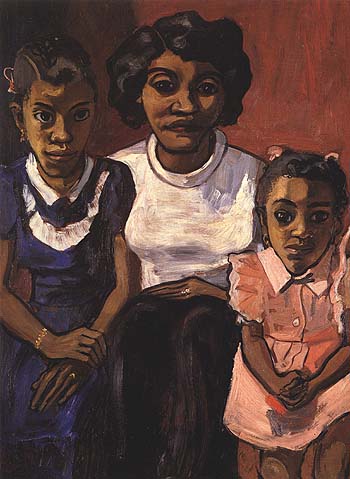 Black Spanish-American Family 1950 - bill bloggs reproduction oil painting