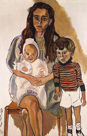 Julie and Children 1970 - bill bloggs reproduction oil painting