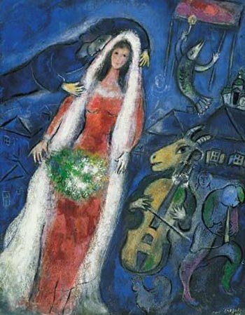 La Mariee - Marc Chagall reproduction oil painting