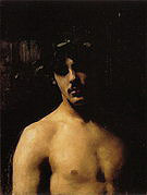 Man Wearing Laurels 1874-80 - John Singer Sargent reproduction oil painting