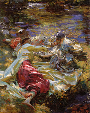 The Chess Game 1907 - John Singer Sargent reproduction oil painting