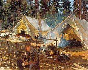 Tents at Lake O'Hara 1916 - John Singer Sargent reproduction oil painting