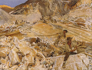 Bringing Down Marble From the Quarries to Carrara 1911 - John Singer Sargent reproduction oil painting