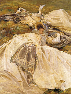 Two Girls in White Dresses 1910 - John Singer Sargent reproduction oil painting