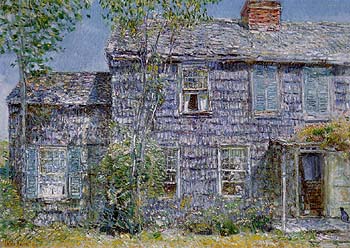 East Hampton LI Old Mumford House 1919 - Childe Hassam reproduction oil painting
