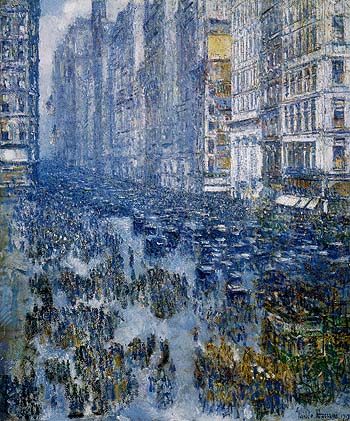 Fifth Avenue 1919 - Childe Hassam reproduction oil painting