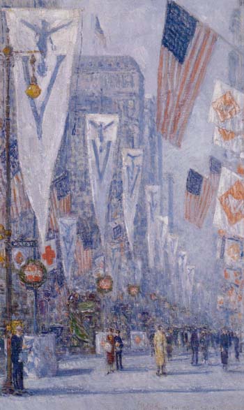 Victory Day May 1919 - Childe Hassam reproduction oil painting