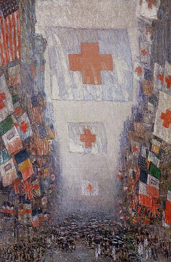 Red Cross Drive May 1918 Celebration Day - Childe Hassam reproduction oil painting