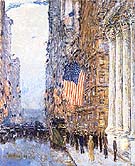Flags on the Waldorf 1916 - Childe Hassam reproduction oil painting