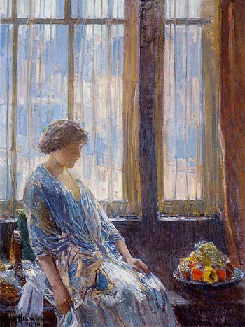 The New York Window - Childe Hassam reproduction oil painting