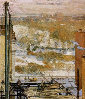 The Hovel and the Skyscraper 1904 - Childe Hassam reproduction oil painting