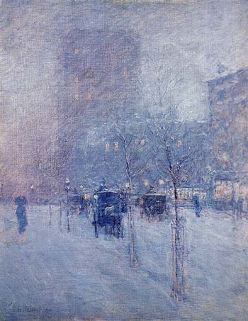 Late Afternoon New York Winter 1900 - Childe Hassam reproduction oil painting