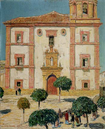 Cathedral at at Ronda 1910 - Childe Hassam reproduction oil painting